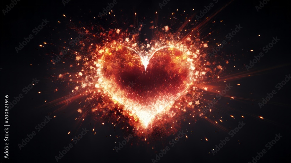 Explosions of Love: Mesmerizing Heart Firework Illuminates the Night Sky with Passion and Joy Explosions of Love: Mesmerizing Heart Firework Illuminates the Night Sky with Passion and Joy