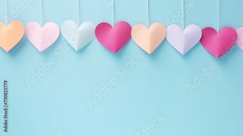 Whimsical Paper Heart Mobile: A Delicate Dance of Love and Joy in Pastel Hues