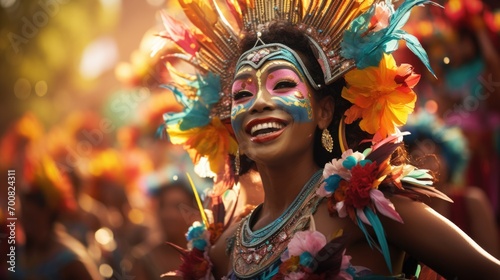 Carnival in Barranquilla, Colombia: A dazzling spectacle of vibrant costumes, rhythmic music, and lively dances, celebrating the city's rich cultural heritage and festive spirit.