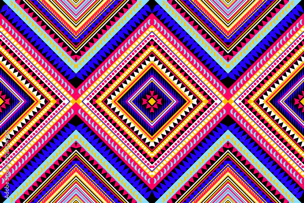 Native tribal fabric pattern design geometric shapes Triangle tiles, Indian, Turkish, Mexican designs for fabric patterns, carpets, textiles, prints, blankets, pillows.
