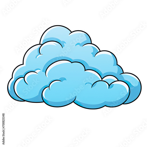 Cloud cartoon illustration isolated on transparent background