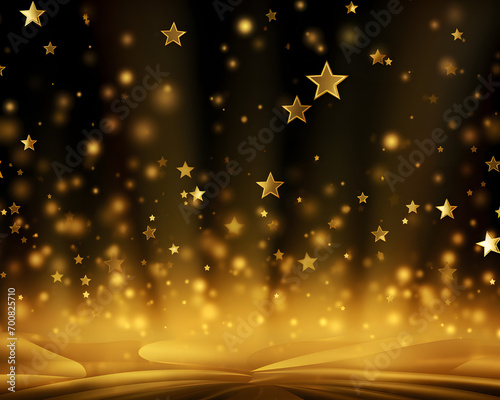 golden sparkles and star background 