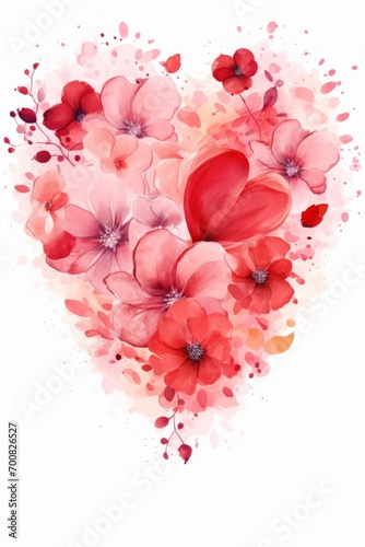 Enchanting Valentine's Day Greeting Card: Vibrant Floral Circle Embraces Love in Exquisite Artistry