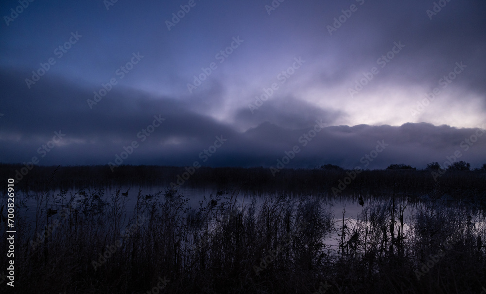 Fototapeta premium sunrise duck hunting