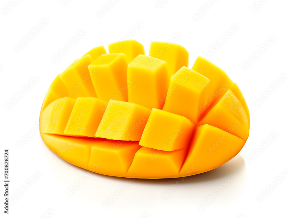 Sliced mango isolated on white background Sliced mango isolated on white background