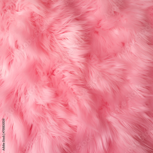 Close-Up Fluffy Pink Faux Fur Texture. Close-up image of fluffy pink faux fur for fashion or decor. 