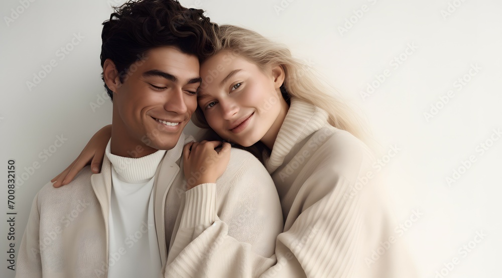 Interracial Couple Sharing a Joyful Moment Interracial Couple Sharing a Joyful Moment