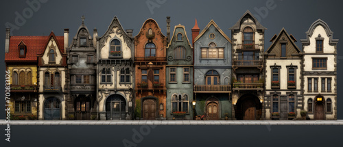 European-Inspired Row of Eclectic Architectural Style Houses
