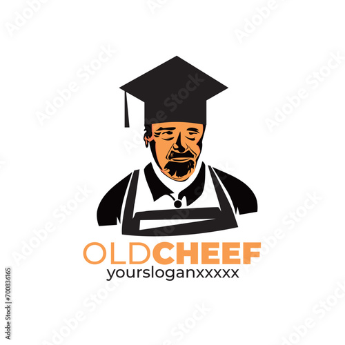 old chef logo template
