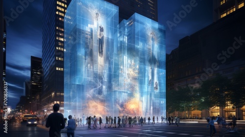 Techno-Skyscape: A Futuristic Fusion of Digital Art and Architectural Marvel