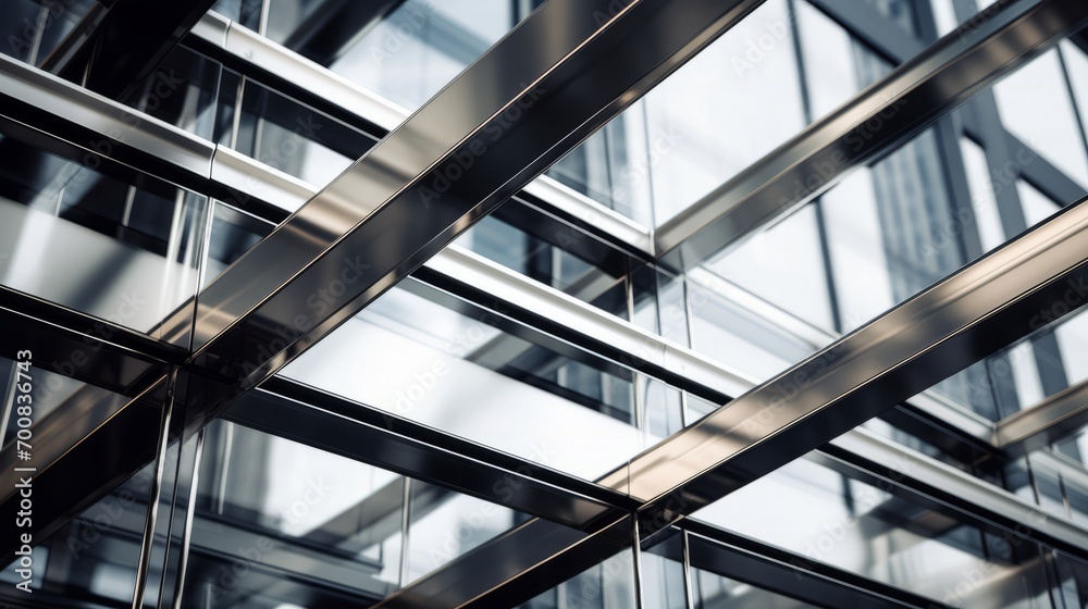 Architectural Marvel: Exquisite Steel and Glass Details Unveiling the Masterful Craftsmanship and Design Intricacies of a Skyscraper