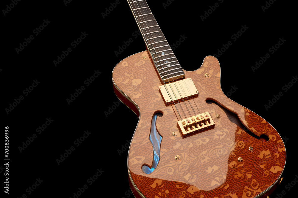 Naklejka premium guitar isolated on black background