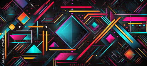 Abstract graphic 3d shapes. Color abstract background