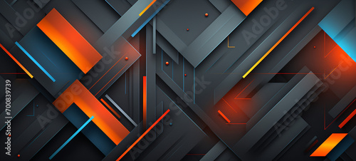 Abstract graphic 3d shapes. Color abstract background