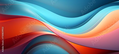 Abstract curved waves. Colorful abstract background