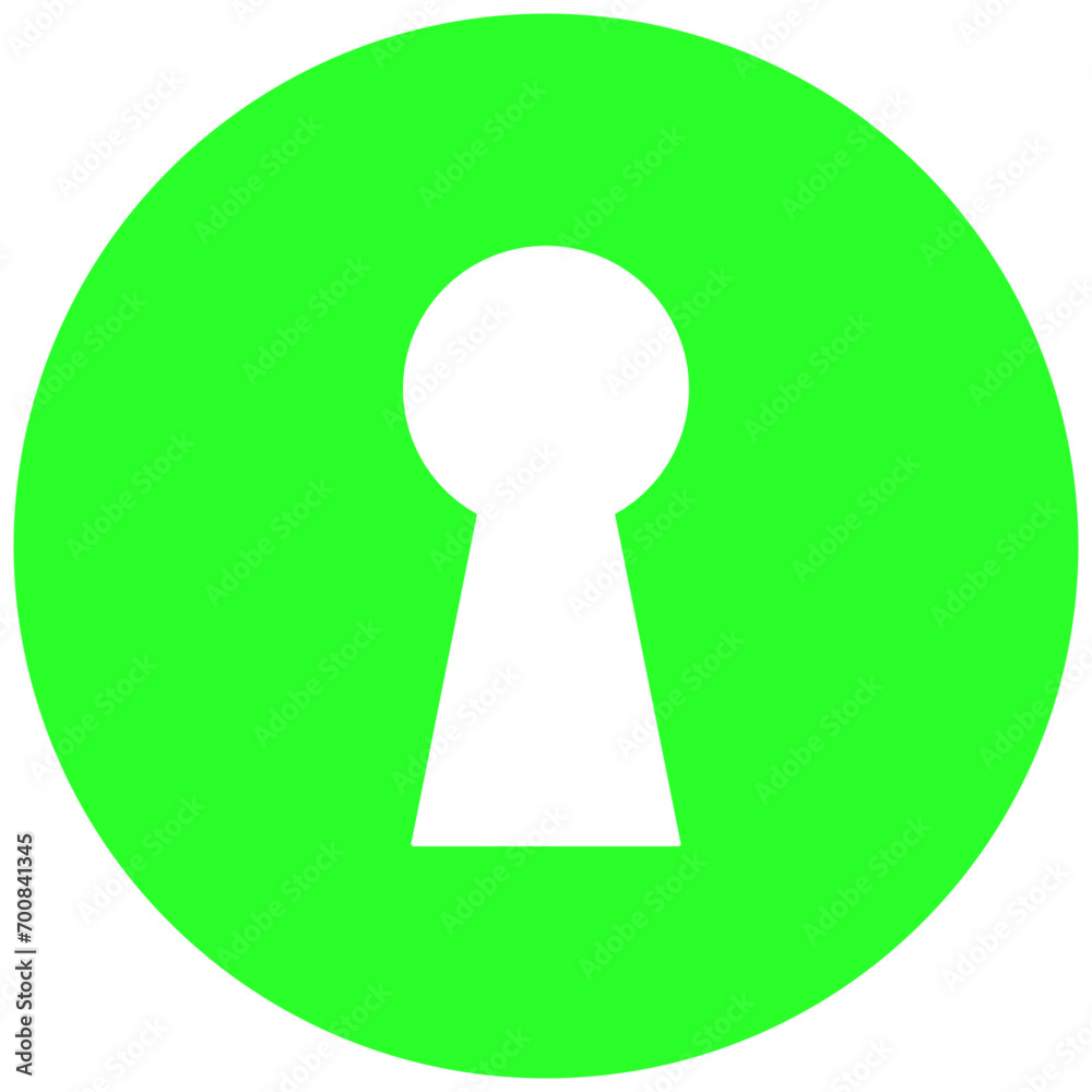 keyhole icon sign on circle background keyhole icon sign on circle background