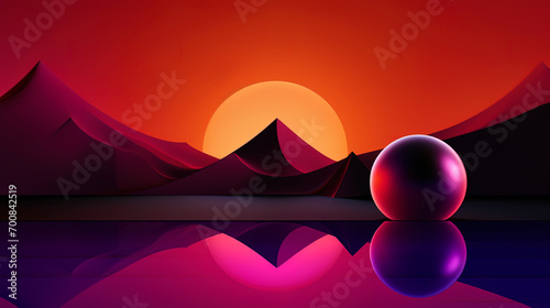 The background with an abstract gradient and a game of light and shadow