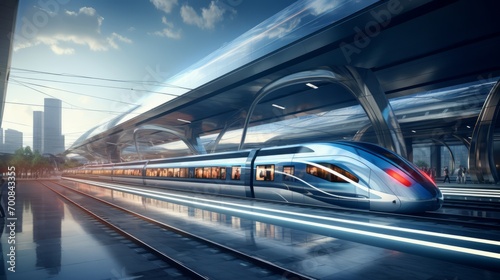 Urban Symphony: Futuristic Train Station Unveiling the Pulse of Connectivity and Urban Growth