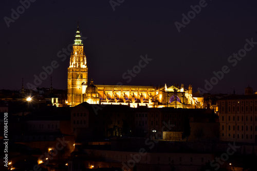 Vista nocturna de Toledo, Patrimonio de la humanidad, España