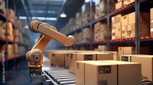 Revolutionizing Efficiency: Futuristic Robot Arm Embraces AI in Warehouse Automation