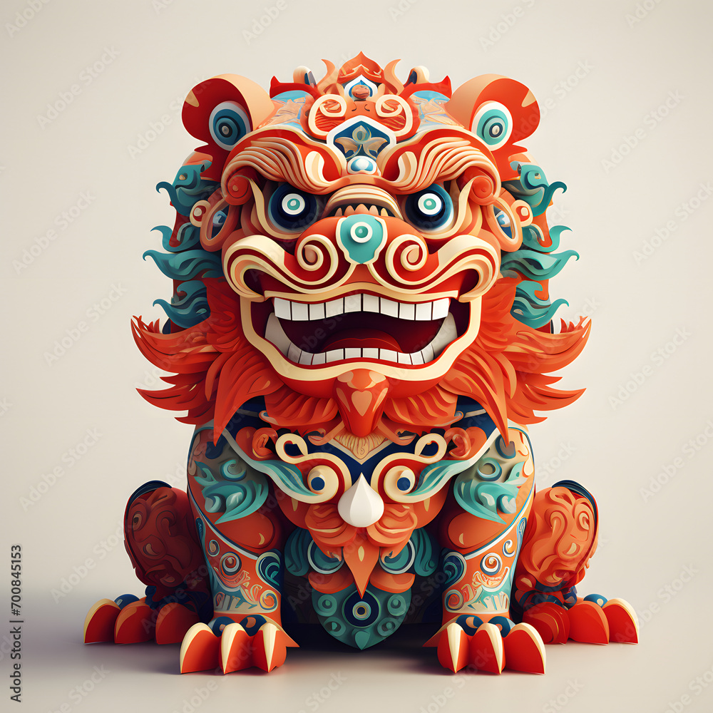 chinese lion 3d model chinese lion 3d model