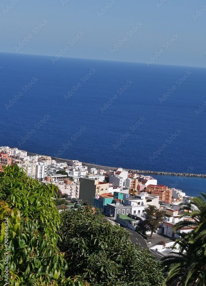 Blick von oben auf Santa Cruz La Palma