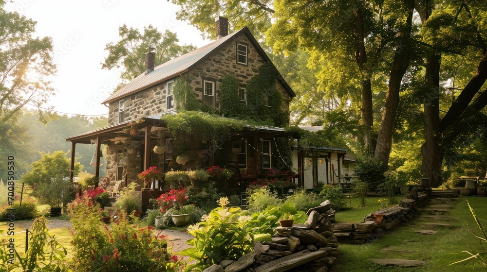 A quaint countryside bed and breakfast with a rustic charm and scenic views