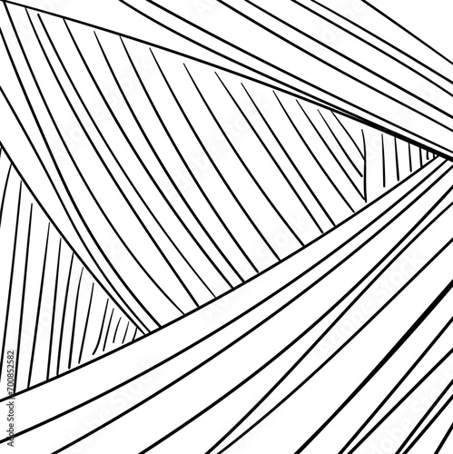 Fabric imitation with stretched seams and folds