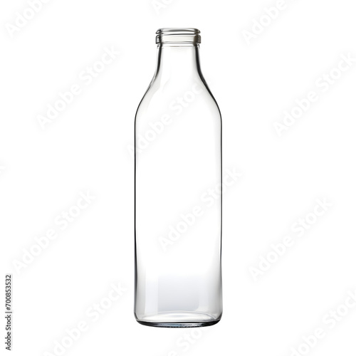 empty glass bottle isolated on transparent background
