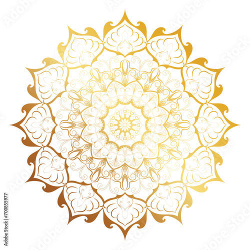 Golden mandala.Mandala de lujo .color dorado
