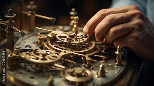 Timeless Precision: Skilled Hands Revive the Beauty of a Vintage Clockwork Mechanism