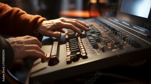Empowering Communication: Touching the World Through Braille - Inspiring Stock Image of Hands Mastering Tactile Keys