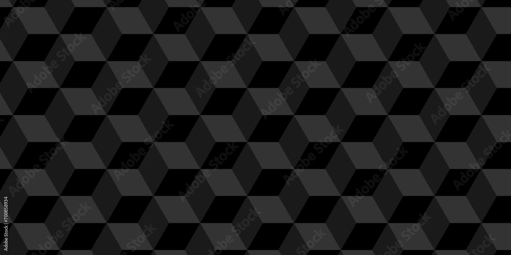 Black and gray seamless pattern Abstract cubes geometric tile and mosaic wall or grid backdrop hexagon technology. Black and gray geometric block cube structure backdrop grid triangle background. Black and gray seamless pattern Abstract cubes geometric tile and mosaic wall or grid backdrop hexagon technology. Black and gray geometric block cube structure backdrop grid triangle background.