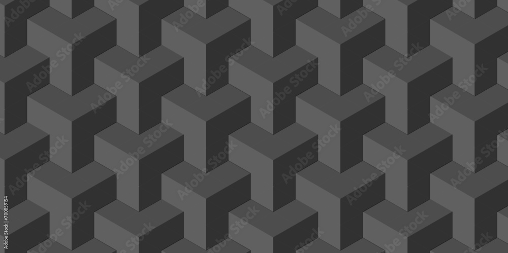 Black and gray seamless pattern Abstract cubes geometric tile and mosaic wall or grid backdrop hexagon technology. Black and gray geometric block cube structure backdrop grid triangle background. Black and gray seamless pattern Abstract cubes geometric tile and mosaic wall or grid backdrop hexagon technology. Black and gray geometric block cube structure backdrop grid triangle background.
