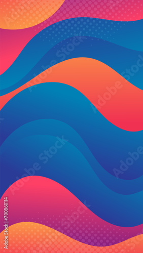 Fototapeta Naklejka Na Ścianę i Meble -  Abstract background colorful with wavy lines and gradients is a versatile asset suitable for various design projects such as websites, presentations, print materials, social media posts