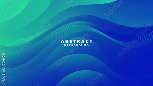Abstract Green Blue Background with Wavy Shapes. flowing and curvy shapes. This asset is suitable for website backgrounds, flyers, posters, and digital art projects. photo