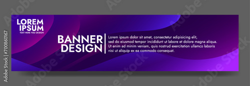 Abstract purple blue banner color with a unique wavy design. It is ideal for creating eye catching headers, promotional banners, and graphic elements with a modern and dynamic look.