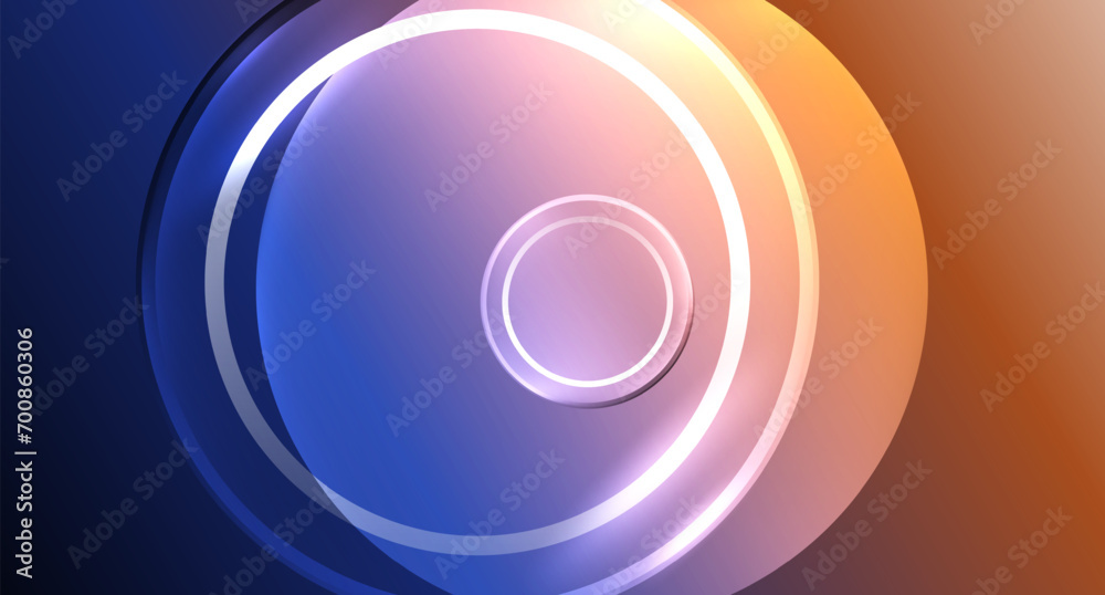 Neon glass circle copyspace for your text or product presentation geometric background. Vector illustration For Wallpaper, Banner, Background, Card, Book Illustration, landing page Neon glass circle copyspace for your text or product presentation geometric background. Vector illustration For Wallpaper, Banner, Background, Card, Book Illustration, landing page