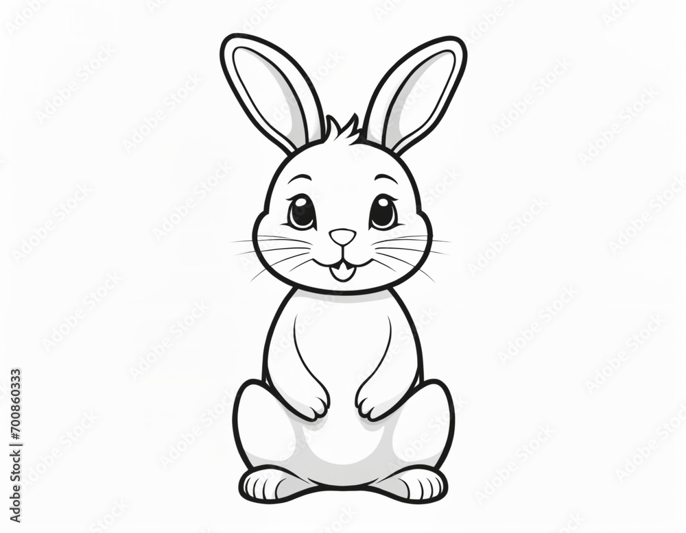 easter bunny. cartoon coloring book easter bunny. cartoon coloring book