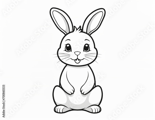 easter bunny. cartoon coloring book