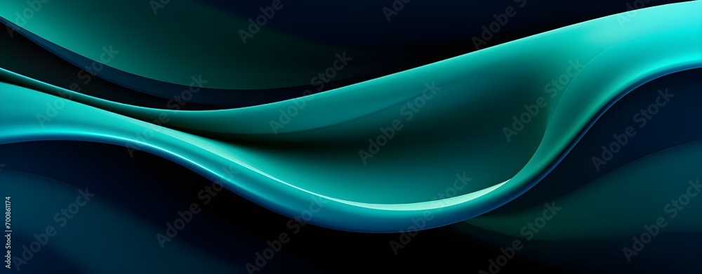 Fototapeta premium Green Waves Background