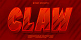 Red Bold Claw Editable Vector 3D Text Effect