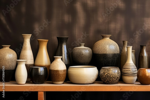 Design handmade ceramics clay traditional arts pot vase craft pottery object