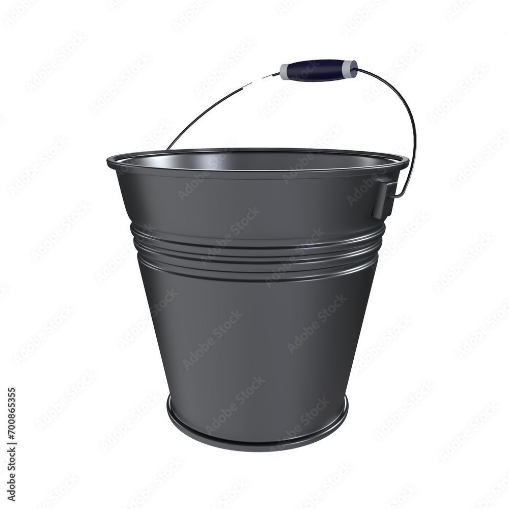 Aluminum Bucket isolated on white background Aluminum Bucket isolated on white background