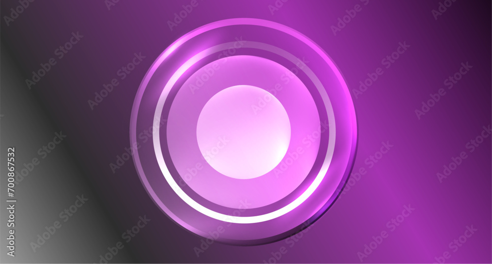 Neon glass circle copyspace for your text or product presentation geometric background. Vector illustration For Wallpaper, Banner, Background, Card, Book Illustration, landing page Neon glass circle copyspace for your text or product presentation geometric background. Vector illustration For Wallpaper, Banner, Background, Card, Book Illustration, landing page