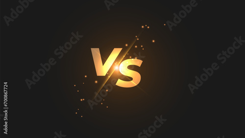 Versus vs screen banner for battle or comparision photo