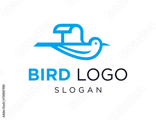 The logo design is about Bird and was created using the Corel Draw 2018 application with a white background.