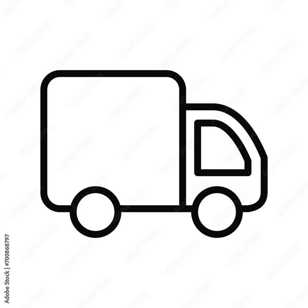 Vehicle truck transportation vector icon