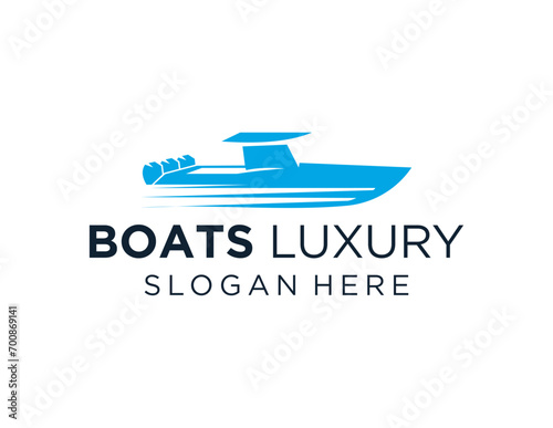 The logo design is about Boat and was created using the Corel Draw 2018 application with a white background.