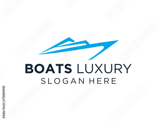 The logo design is about Boat and was created using the Corel Draw 2018 application with a white background.